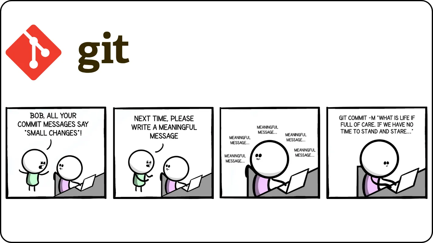 Illustration of a Git commit message