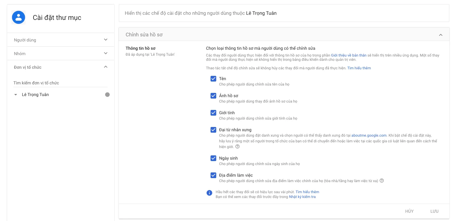 Google Workspace Setting